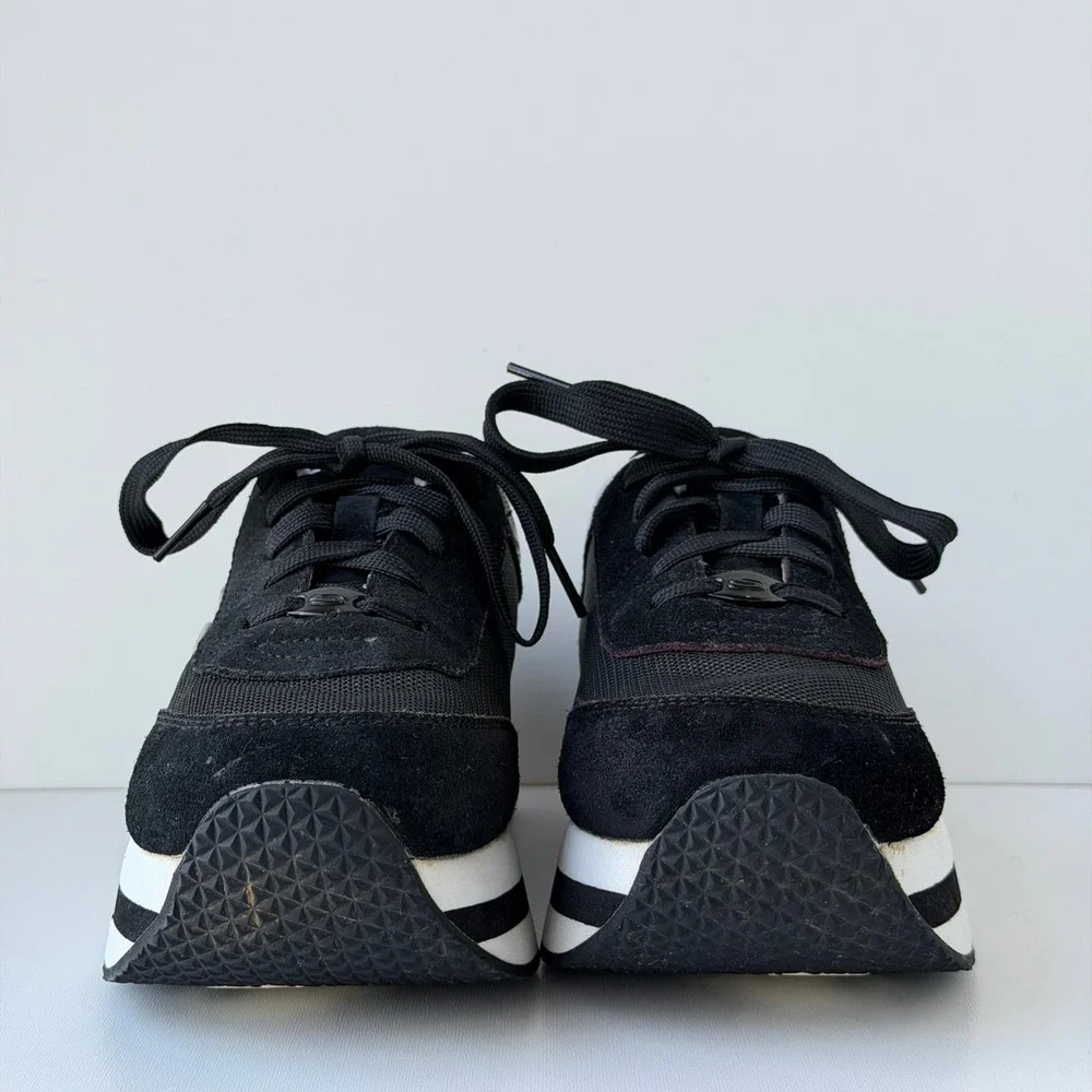 Vintage Skechers Somethin' Else Mules Women 7.5 Black Platform Y2K Sneakers